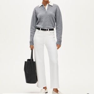 NWT J. Crew Wide-Leg Crop Jean, White, 26